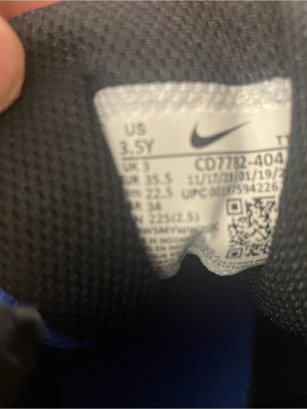 Nike Black and Royal Blue High-Top Sneakers